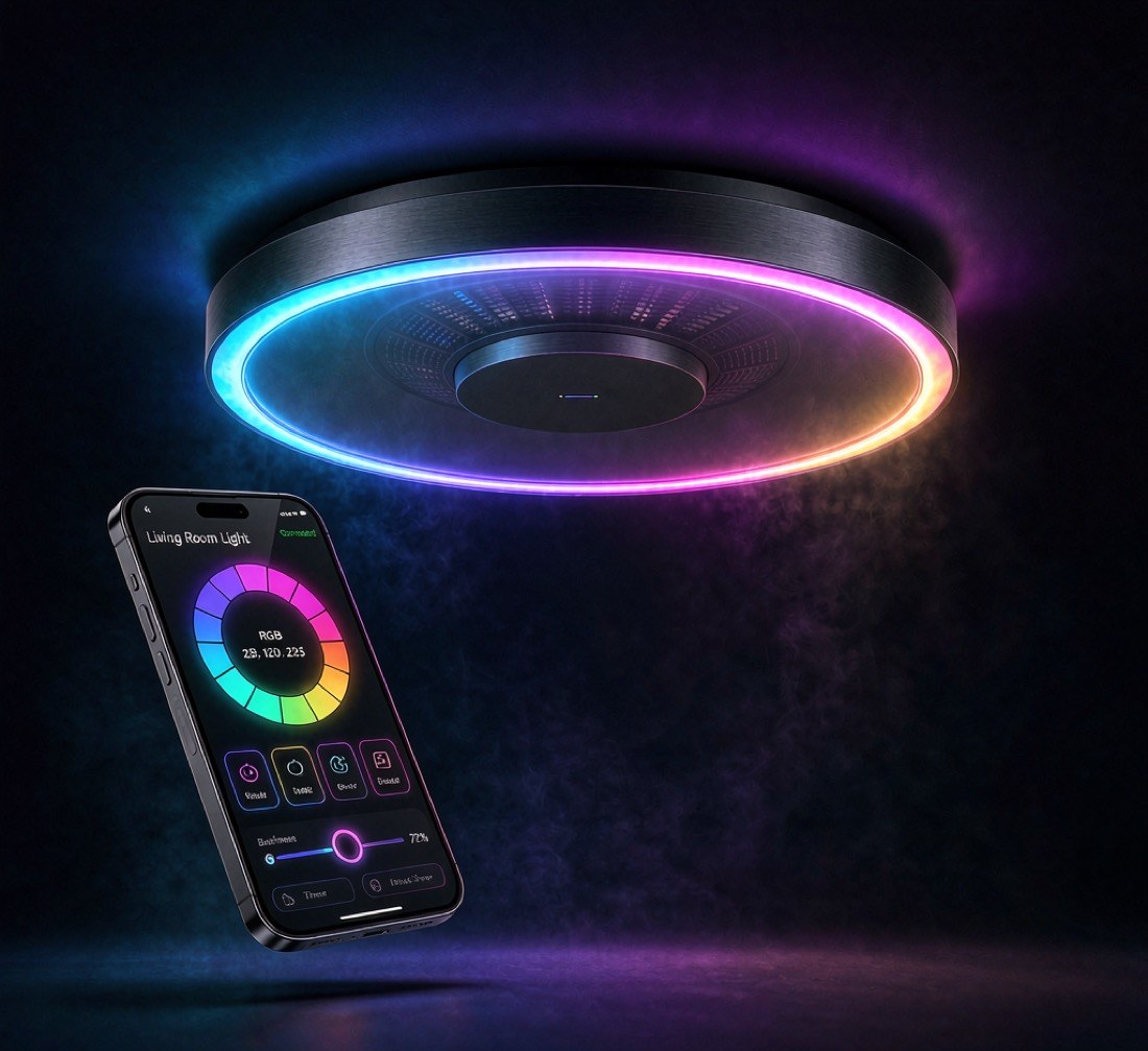 Smart RGB ceiling light with app control